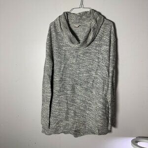 EUC Merona Womens Black White Long sleeve Shirt Top Blouse XXL 2X